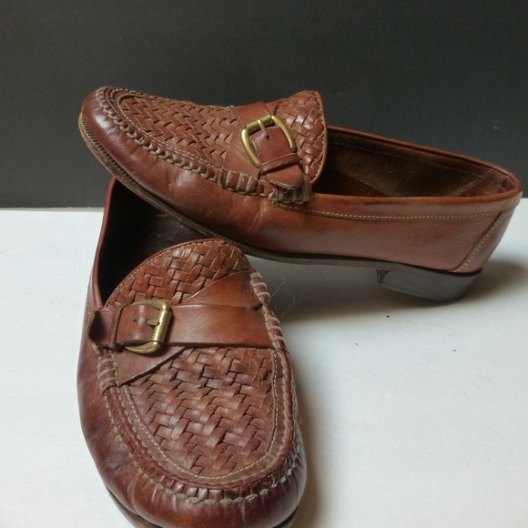 Cole Haan Other - Cole Haan braided buckle brown loafer 10m